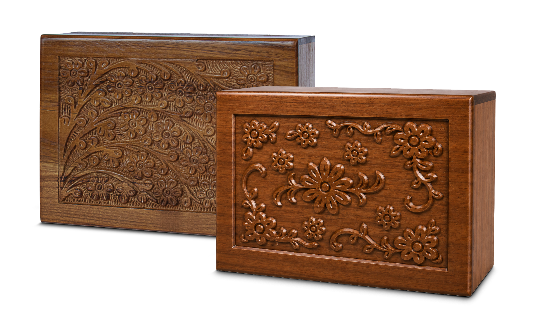 Carved Wood urn-image